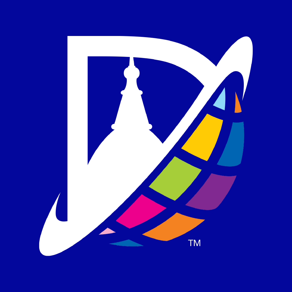 Denton ISD Logo, blue background